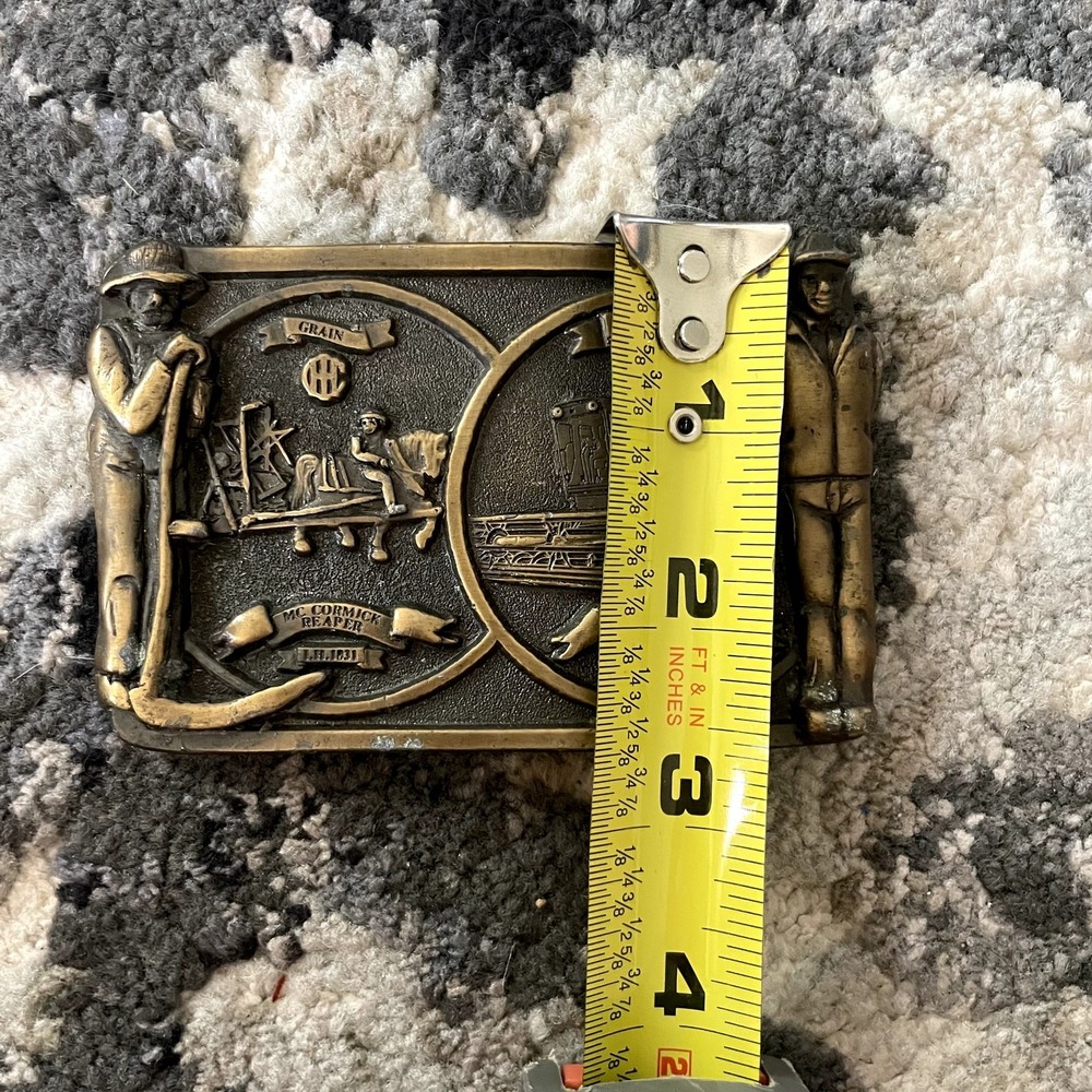 International Harvester Belt Buckle Spec Cast McCormick Reaper Axial Combine - Picture 6 of 7